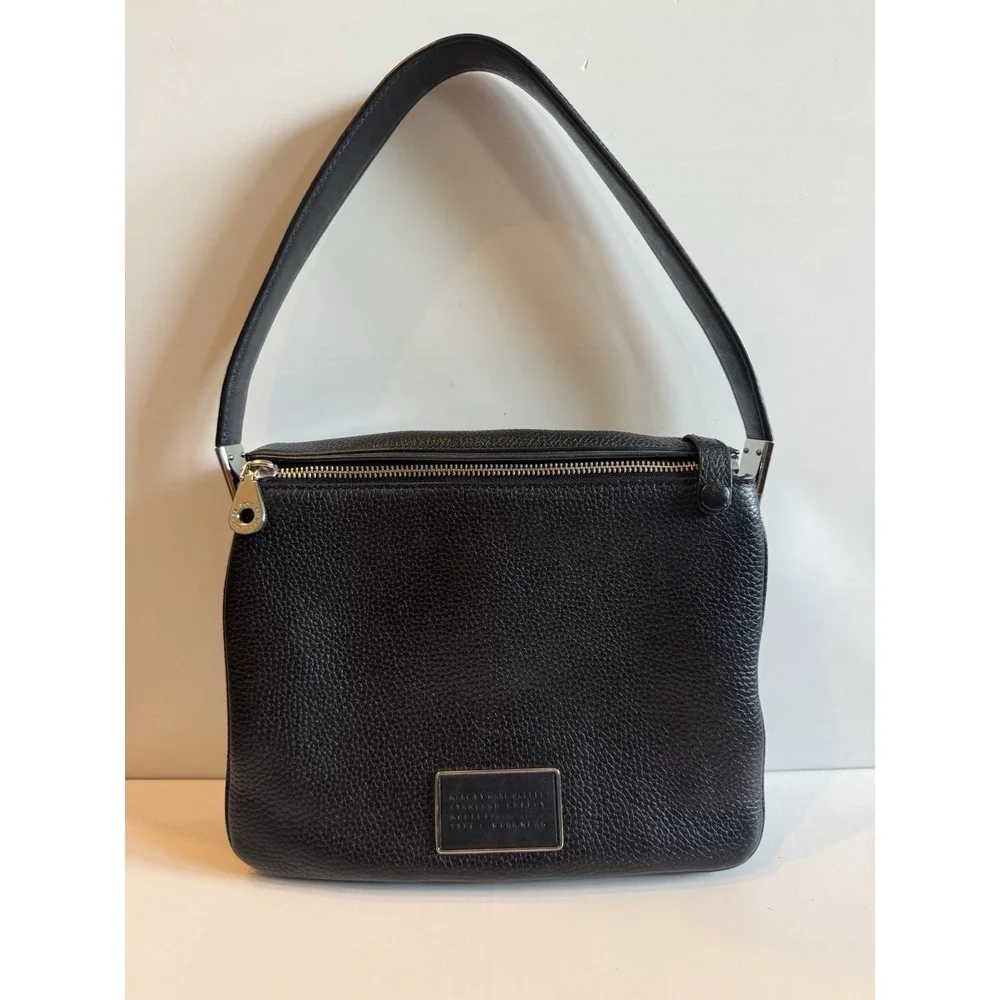 Marc by Marc Jacobs Pebbled Leather Shoulder Bag Black Standard Supply Hobo